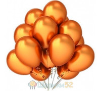 Облако шаров оранжевых металлик 25 шт