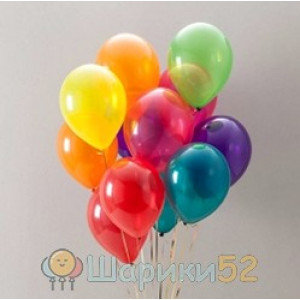 Облако шаров с гелием Ассорти Кристалл 50 шт