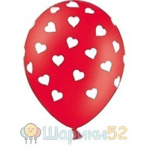 Облако шаров Сердца 25 шт