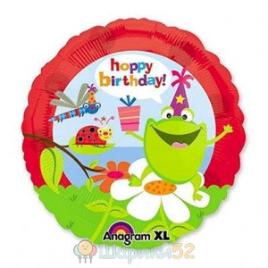 Шар 18" HB Лягушка и жуки