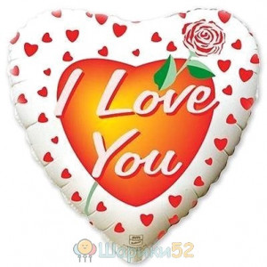 Шар 18" ILY Роза