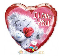 Шар 18" Me To You ILY Роза красная