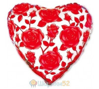 Шар 18" Розы розовые