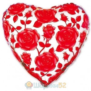 Шар 18" Розы розовые