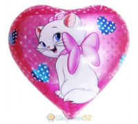 Шар 18" Сердце кошечка