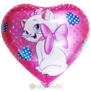 Шар 18" Сердце кошечка