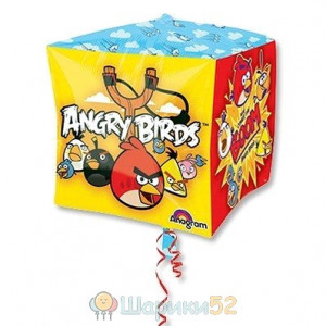 Шар 3D КУБ 15" Angry Birds