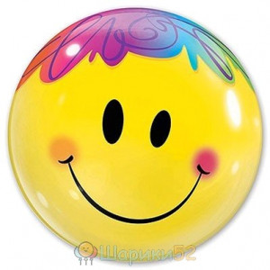 Шар BUBBLE 22" Улыбка яркая