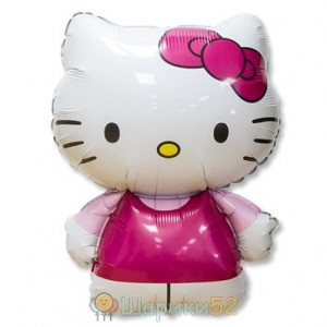 Шар фигура Hello Kitty розовая