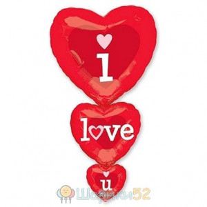 Шар фигура ILY Сердца