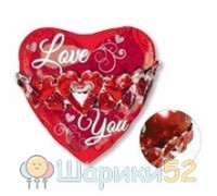 Шар фигура Сердце 2D I Love You