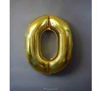 Шар фигура цифра 0 Gold