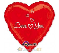 Шарик 18" Love You Сердца