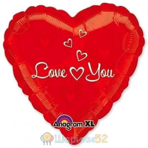 Шарик 18" Love You Сердца